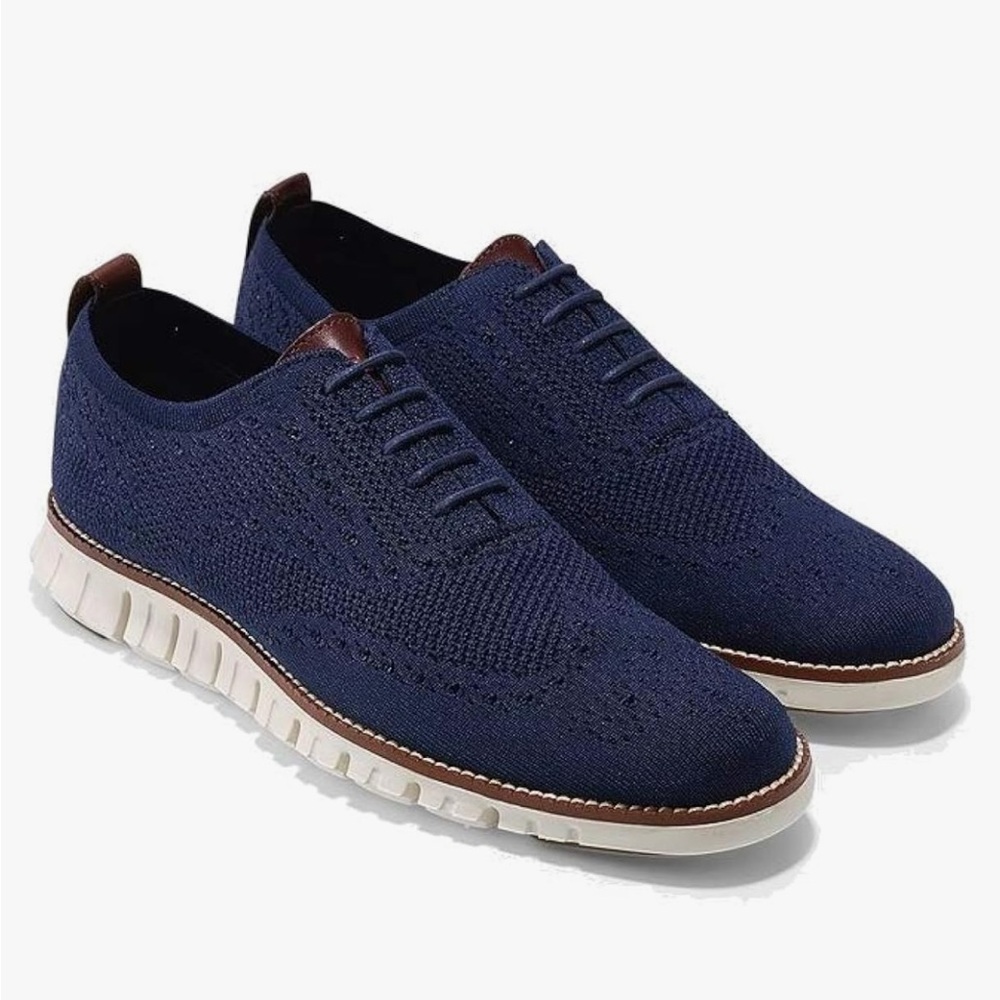 Cole Haan Zerogrand Stitchlite Blue Dress Shoes